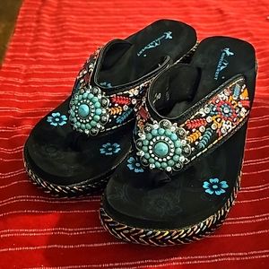 MONTANA WEST LADIES WEDGE SANDELS